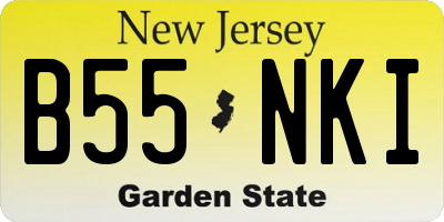 NJ license plate B55NKI