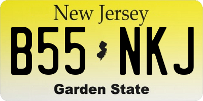 NJ license plate B55NKJ
