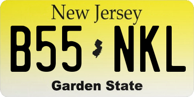 NJ license plate B55NKL