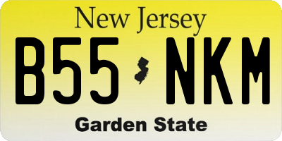 NJ license plate B55NKM