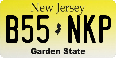 NJ license plate B55NKP