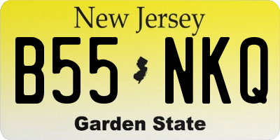 NJ license plate B55NKQ