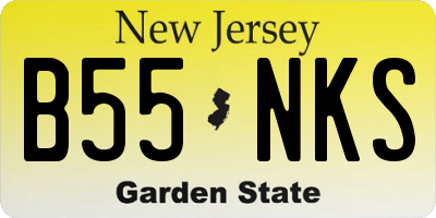 NJ license plate B55NKS