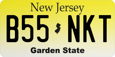 NJ license plate B55NKT