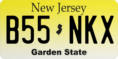 NJ license plate B55NKX