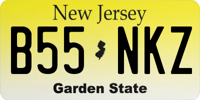NJ license plate B55NKZ