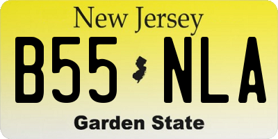 NJ license plate B55NLA