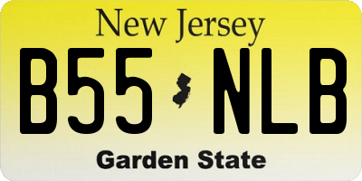 NJ license plate B55NLB