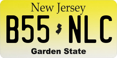 NJ license plate B55NLC