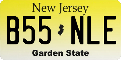 NJ license plate B55NLE