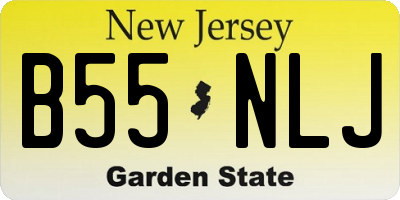 NJ license plate B55NLJ
