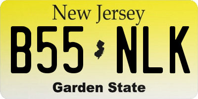 NJ license plate B55NLK