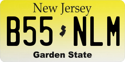 NJ license plate B55NLM