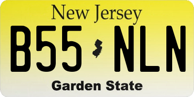 NJ license plate B55NLN