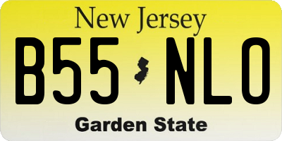 NJ license plate B55NLO