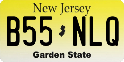 NJ license plate B55NLQ