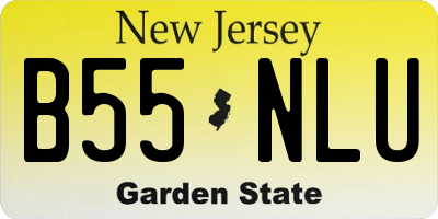 NJ license plate B55NLU
