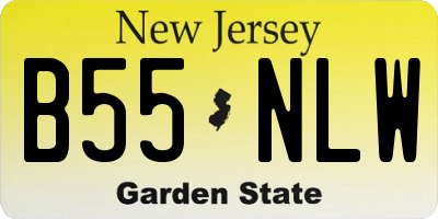 NJ license plate B55NLW