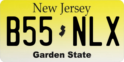 NJ license plate B55NLX