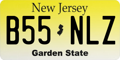 NJ license plate B55NLZ