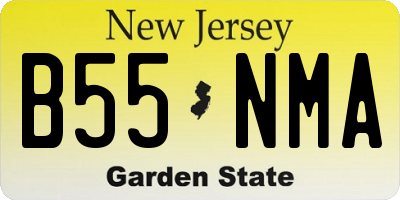 NJ license plate B55NMA