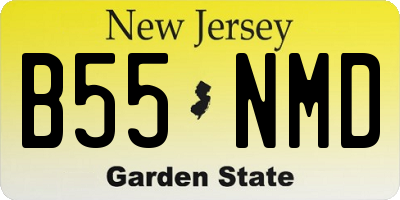 NJ license plate B55NMD