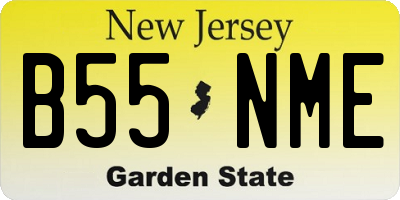 NJ license plate B55NME