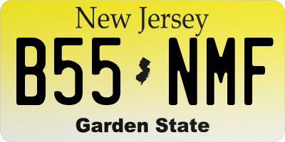 NJ license plate B55NMF