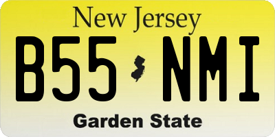 NJ license plate B55NMI