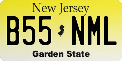 NJ license plate B55NML