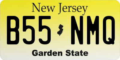 NJ license plate B55NMQ