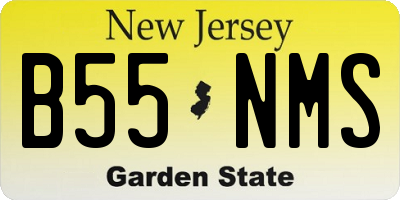NJ license plate B55NMS