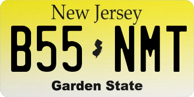 NJ license plate B55NMT