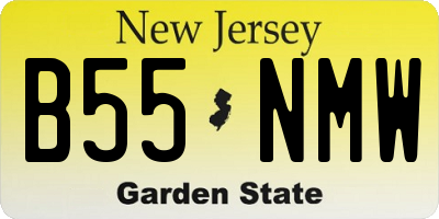 NJ license plate B55NMW