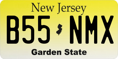 NJ license plate B55NMX