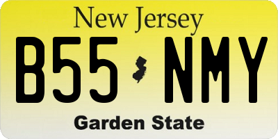 NJ license plate B55NMY