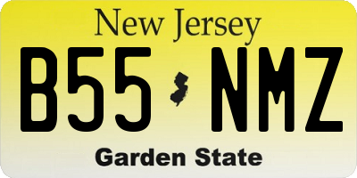 NJ license plate B55NMZ