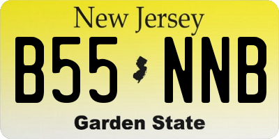NJ license plate B55NNB