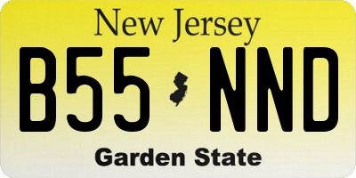NJ license plate B55NND