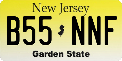 NJ license plate B55NNF