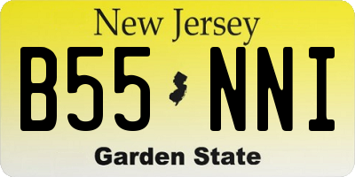 NJ license plate B55NNI