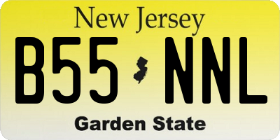 NJ license plate B55NNL
