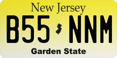 NJ license plate B55NNM