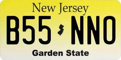 NJ license plate B55NNO