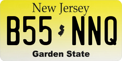 NJ license plate B55NNQ
