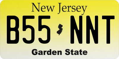 NJ license plate B55NNT