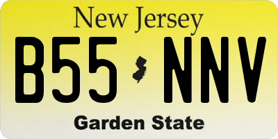 NJ license plate B55NNV
