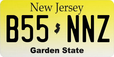 NJ license plate B55NNZ