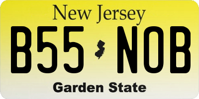 NJ license plate B55NOB