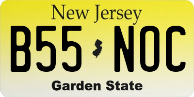 NJ license plate B55NOC